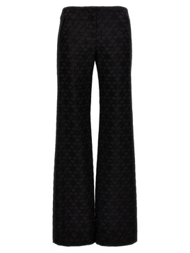 Alberta Ferretti Monogrammed Flared Trousers