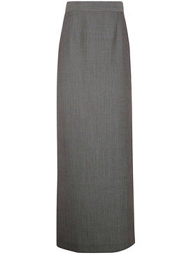 Alberta Ferretti Back-Slit Pencil Skirt