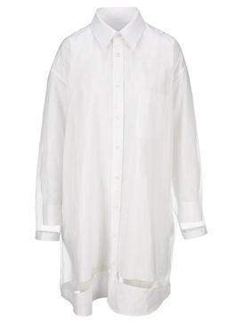 Maison Margiela Sheer Overlay Shirt Dress