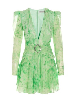 Alessandra Rich Tie-Dyed Sequin-Detailed Dress