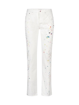 Dior Homme Paint Splatter Slim-Fit Jeans