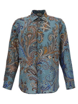 Etro Paisley-Printed Long-Sleeved Shirt