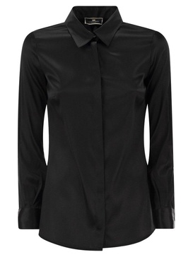 Elisabetta Franchi Long-Sleeved Buttoned Blouse