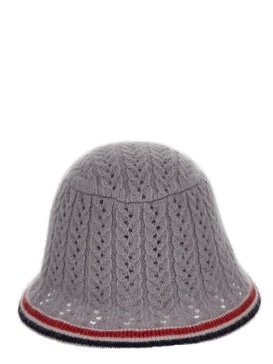 Thom Browne Cable-Pointelle Knitted Bucket Hat