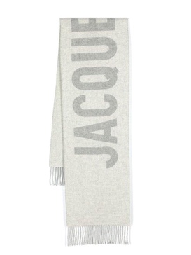 Jacquemus Logo Jacquard Fringed Edge Scarf