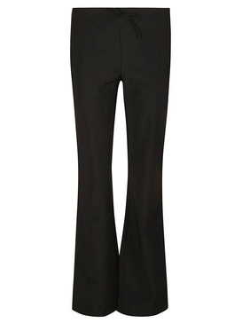 Blumarine Bow-Detailed Scallop Edge Flared Trousers