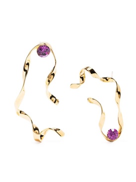 Dries Van Noten Swirl Detailed Studded Earrings