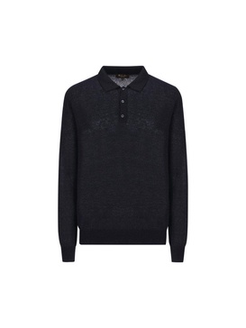 Loro Piana Camino Long-Sleeved Polo Shirt