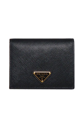 Saffiano Logo Plaque Small Wallet