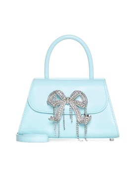 Self-Portrait Bow Embellished Foldover Top Tote Bag