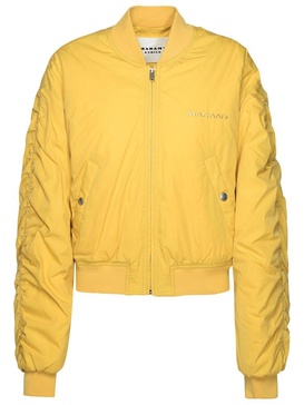 Isabel Marant Etoile 'Bessime' Yellow Cotton Blend Bomber Jacket Woman