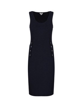 Bottega Veneta Slim Fit Ribbed Midi Dress