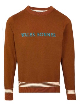 Wales Bonner Logo Embroidered Crewneck Sweatshirt