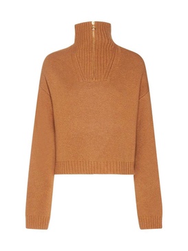 Nanushka Half-Zipped Cropped Jumper