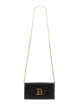 Balmain Logo-Plaque Foldover Top Crossbody Bag