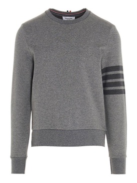 Thom Browne 4-Bar Striped Crewneck Sweatshirt