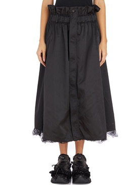 Comme des Garçons Black Kei Ninomiya Belted Ruched Midi Skirt