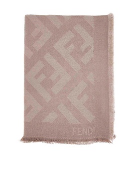 Fendi FF Monogram Frayed Edge Scarf