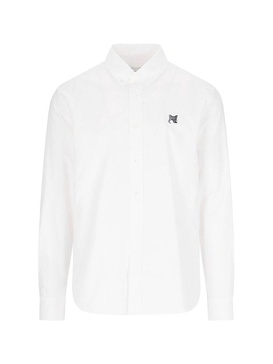 Maison Kitsuné Fox Patch Curved Hem Shirt