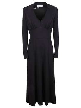 Michael Kors V-Neck Long-Sleeved Maxi Dress