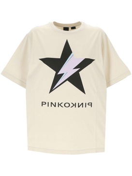 Pinko Star-Printed Crewneck T-Shirt