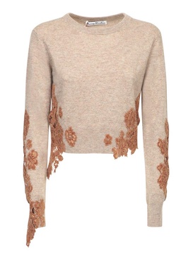 Acne Studios Lace Trim Crewneck Jumper