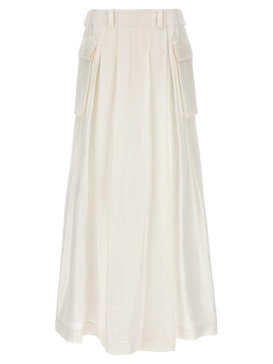 Alberta Ferretti Pocket-Detailed Flared Long Skirt