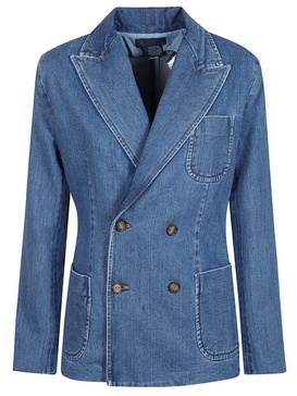 Polo Ralph Lauren Double-Breasted Denim Blazer