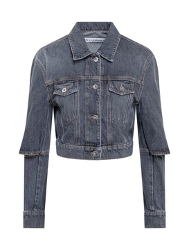 JW Anderson Cut-Out Sleeve Buttoned Trucker Jacket