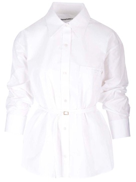 Alexander Wang Belted Peplum Hem Shirt