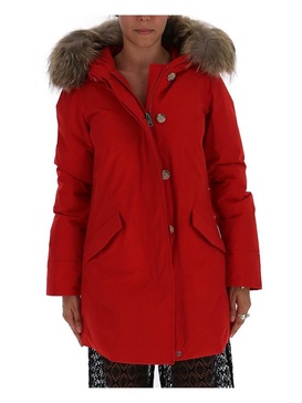 Woolrich Fur Trim Hooded Coat