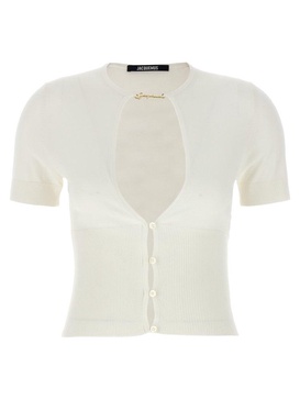 Jacquemus Le Haut Pralù Cropped Knitted Top