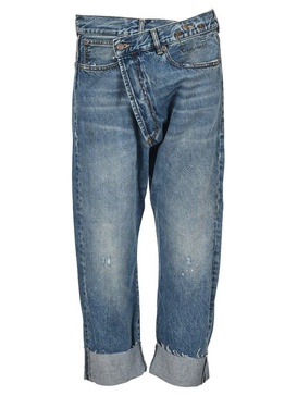 R13 Crossover Cropped Jeans