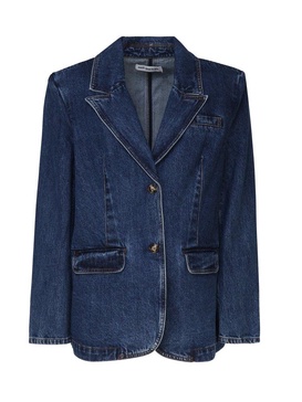 Self-Portrait Oversized Denim Blazer