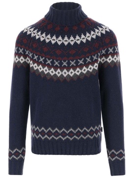 Barbour Wool Sweater With Geometric Pattern