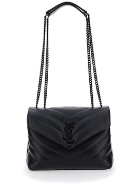 Saint Laurent Loulou Logo Plaque Small Shoulder Bag