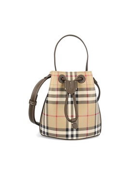 BURBERRY Chic Mini Drawstring Bucket Handbag