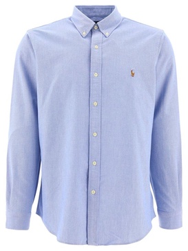 Polo Ralph Lauren Logo Embroidered Curved Hem Shirt