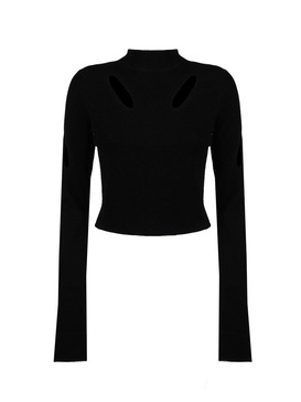 Dion Lee Lock Slit Long Sleeved Cut-Out Knitted Top