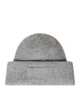 Jacquemus Logo Patch Ribbed Beanie