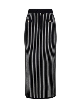 Alessandra Rich Striped Midi Skirt