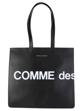 Comme des Garçons Wallet Huge Logo Printed Tote Bag