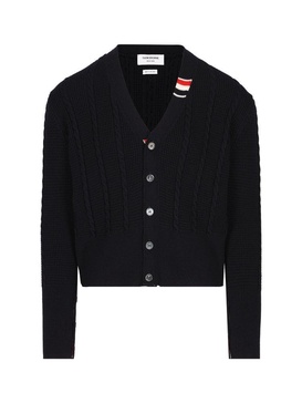 Thom Browne V-Neck Buttoned Knitted Cardigan