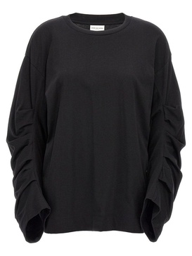 Dries Van Noten Ruched Long-Sleeved T-Shirt