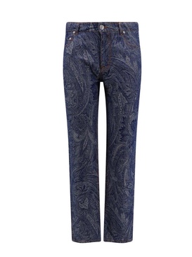 Etro Mid Rise Paisley Jacquard Trousers