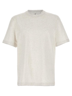 Brunello Cucinelli Logo-Embroidered Crewneck T-Shirt