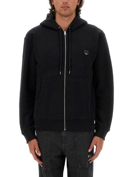 Maison Kitsuné Bold Fox Head Patch Zipped Hoodie