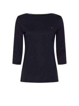 Tommy Hilfiger Logo Embroidered Boat-Neck Top