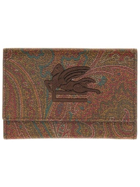 Etro Paisley Logo Embroidered Wallet