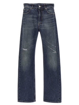 Ferragamo Distressed Tapered Leg Jeans